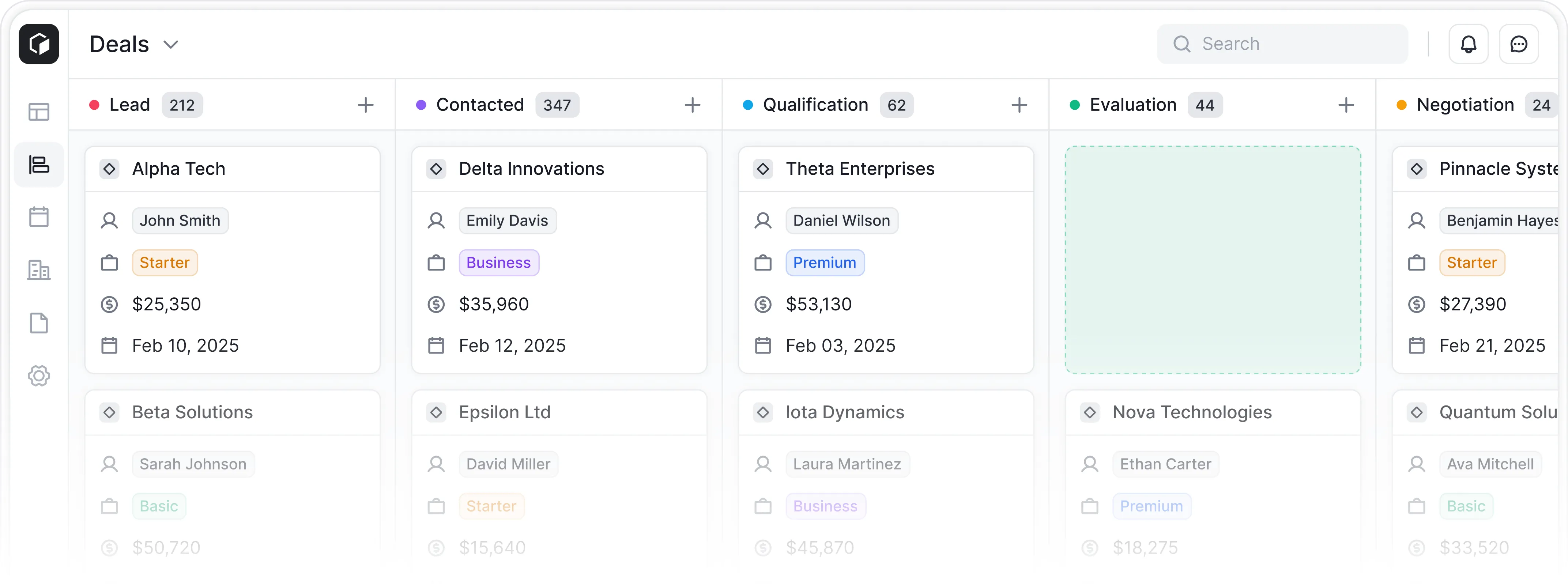 Sallahakarh CRM Dashboard Mockup